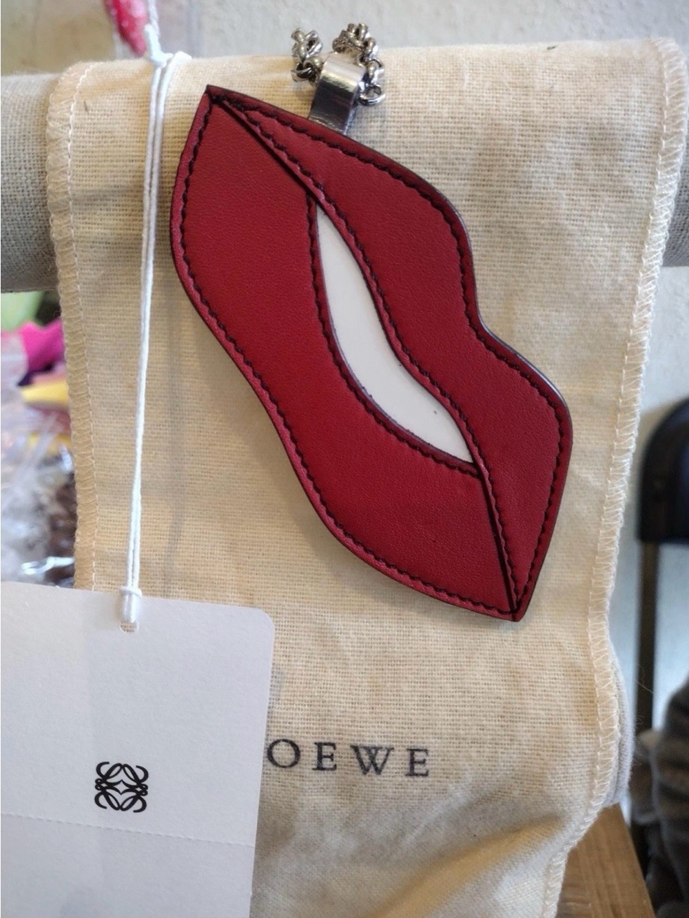 Loewe Red Leather Lip Charm